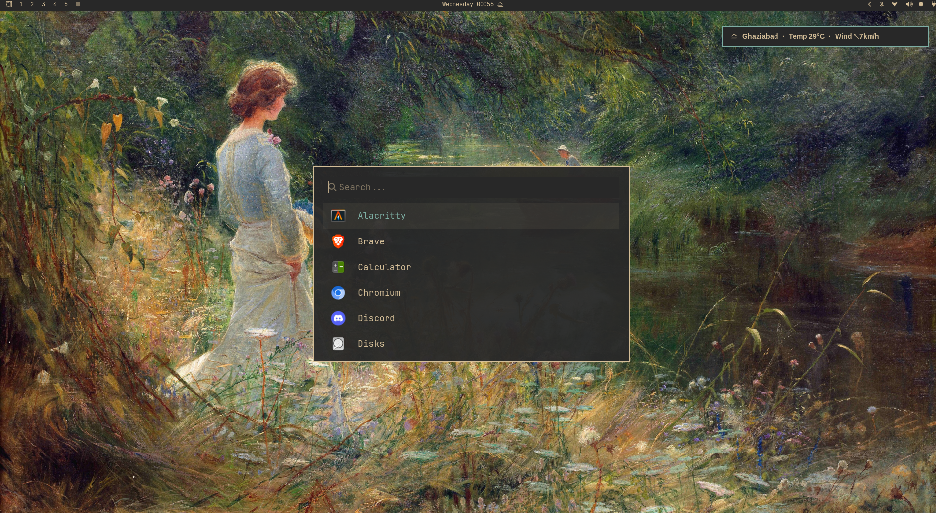 launcher open and a notification